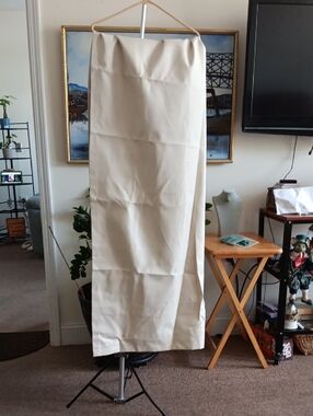 Eclipse Black Out Ivory Curtains Samara 42X95" New